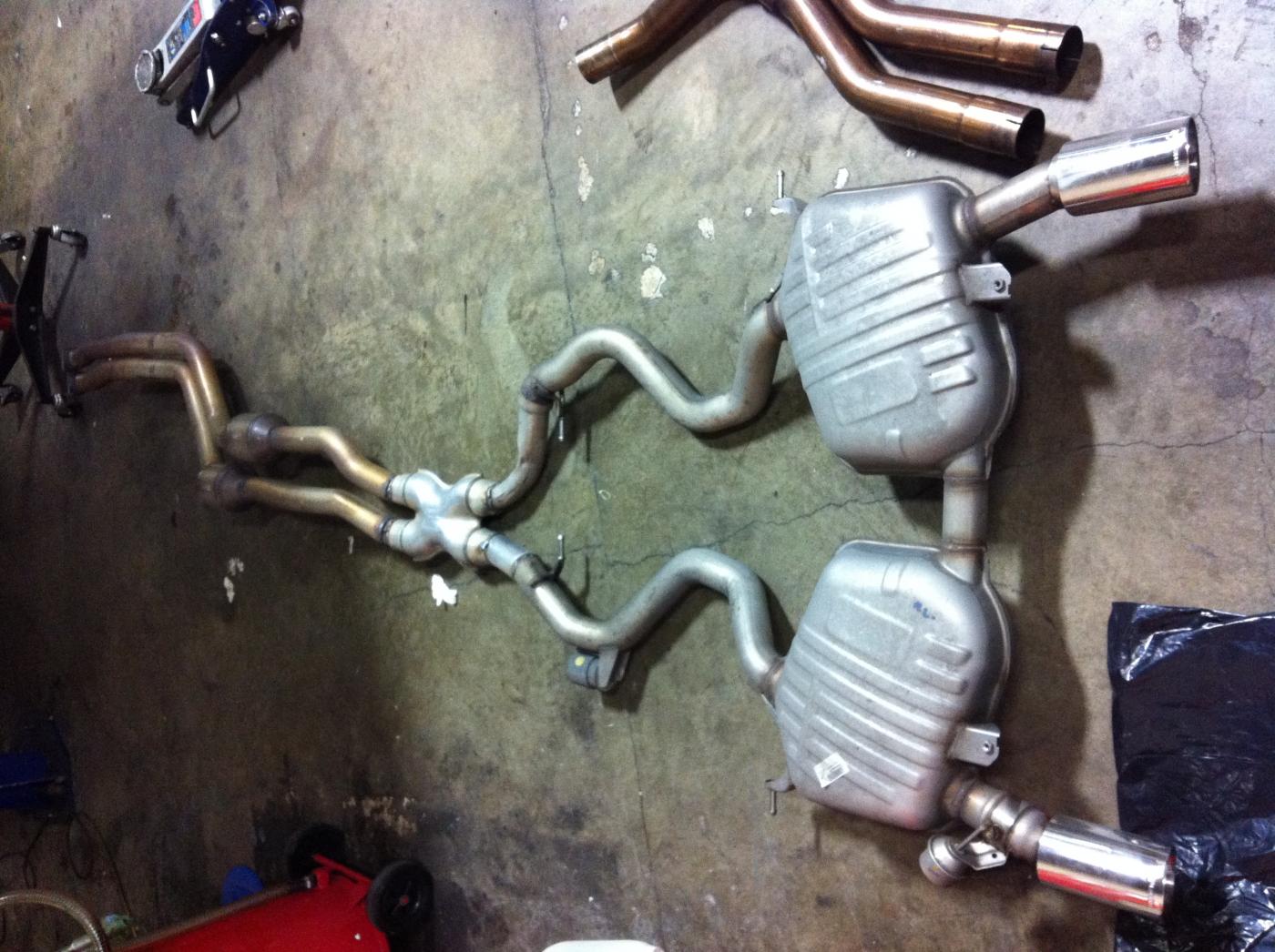 FS [CUSTOM] E90 OEM Exhaust Resonator delete, Xpipe, 3.5" Tips
