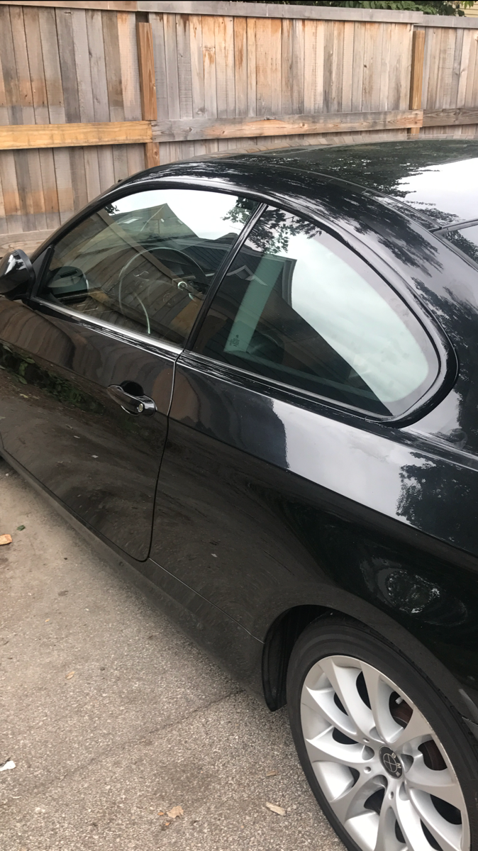 BMW 3 SERIES E90 DOOR TRIM IN SHADOWLINE GLOSS BLACK NS/R LEFT SIDE REAR DOOR 