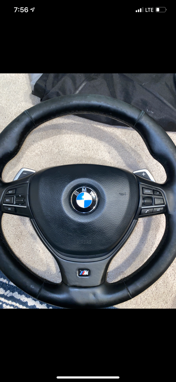 No Steering Wheel BMW E90 E91 M Sport Coating Tailored Black Leather 