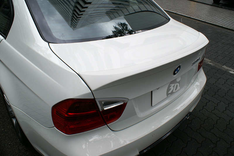 IKON MOTORSPORTS Pre-painted Trunk Spoiler Compatible With 2005-2011 BMW E90 M3 Style #300 Alpine White III ABS Rear Wing 