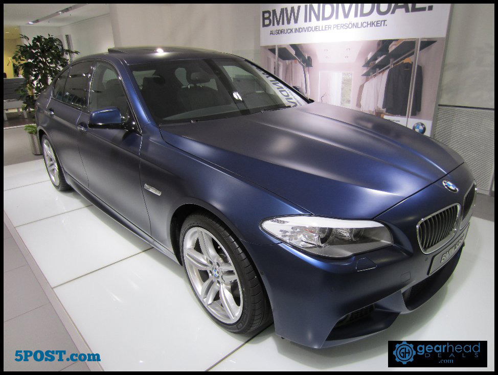 BMW f10 синий матовый