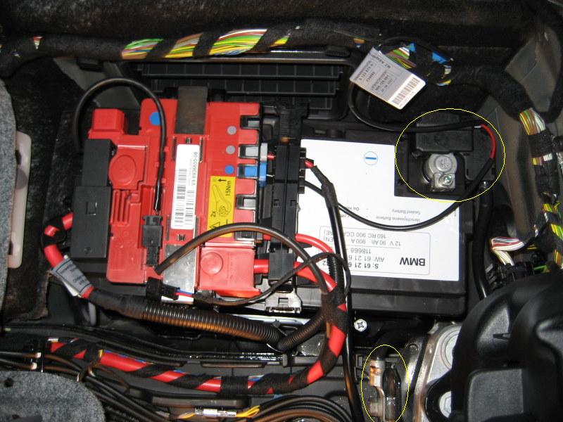 2013 bmw 335i convertible battery location